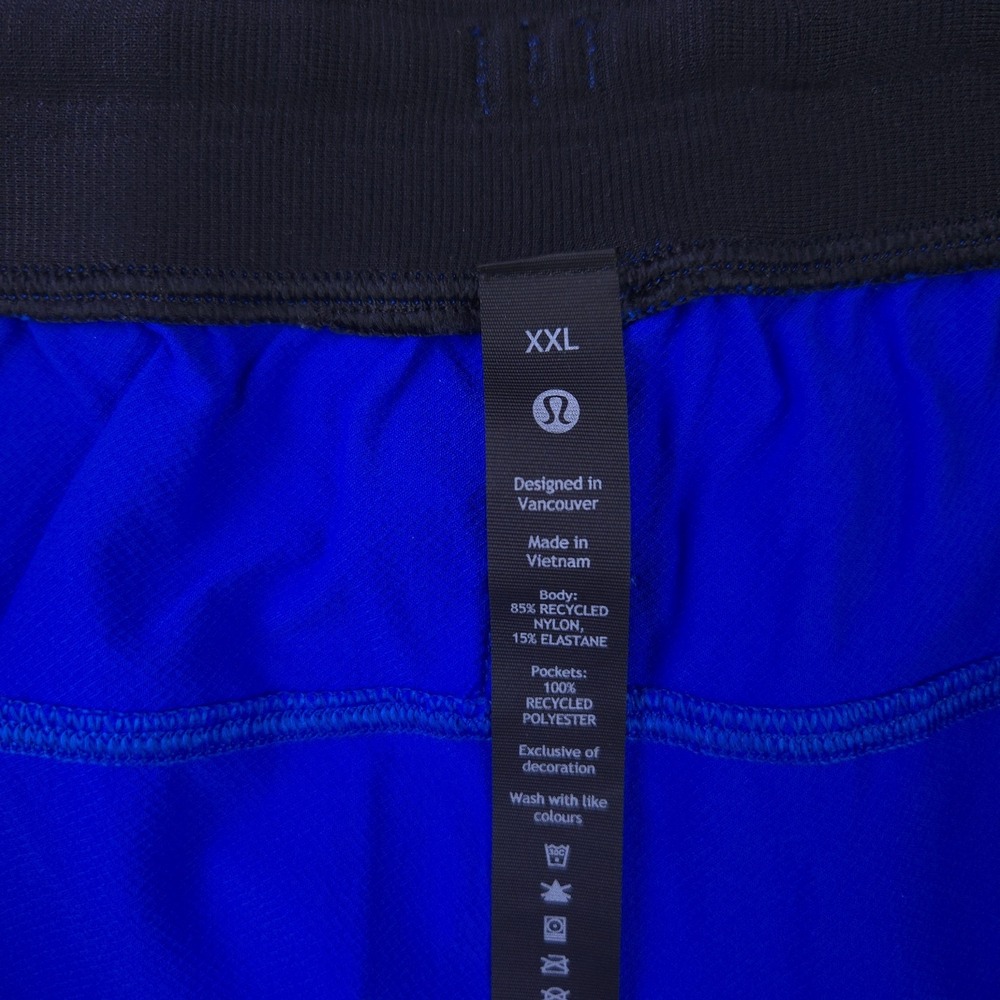 Lululemon License To Train Linerless 7 Inseam Training Shorts Mens XXL Blue - Picture 5 of 8